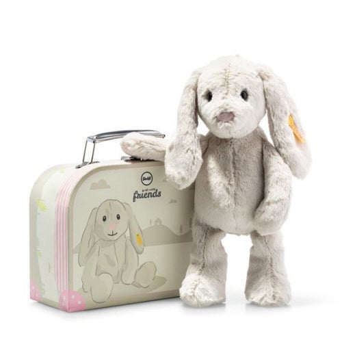 Hoppie Rabbit Light Grey in Suitcase 26cm