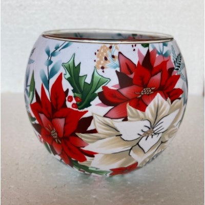 Light Glass Poinsettias