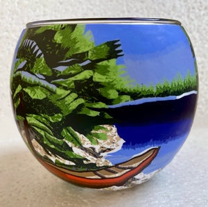 Light Glass Red Canoe