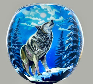 Light Glass Howling Wolf