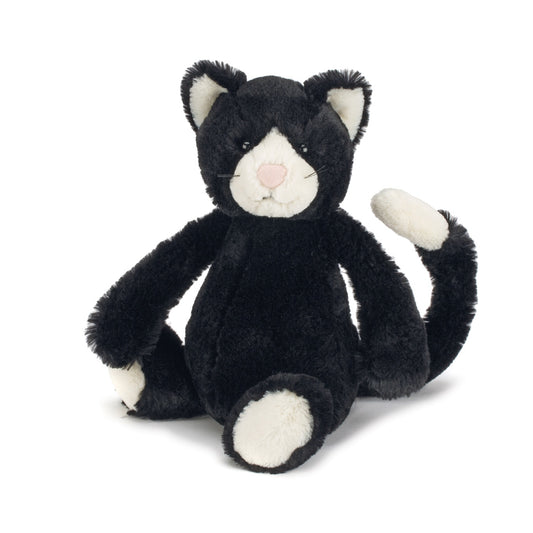 Bashful Black & White Cat Original
