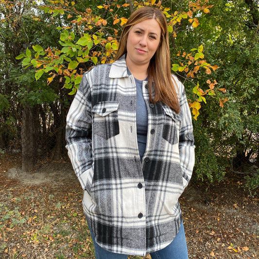 Shacket with Button Up Front