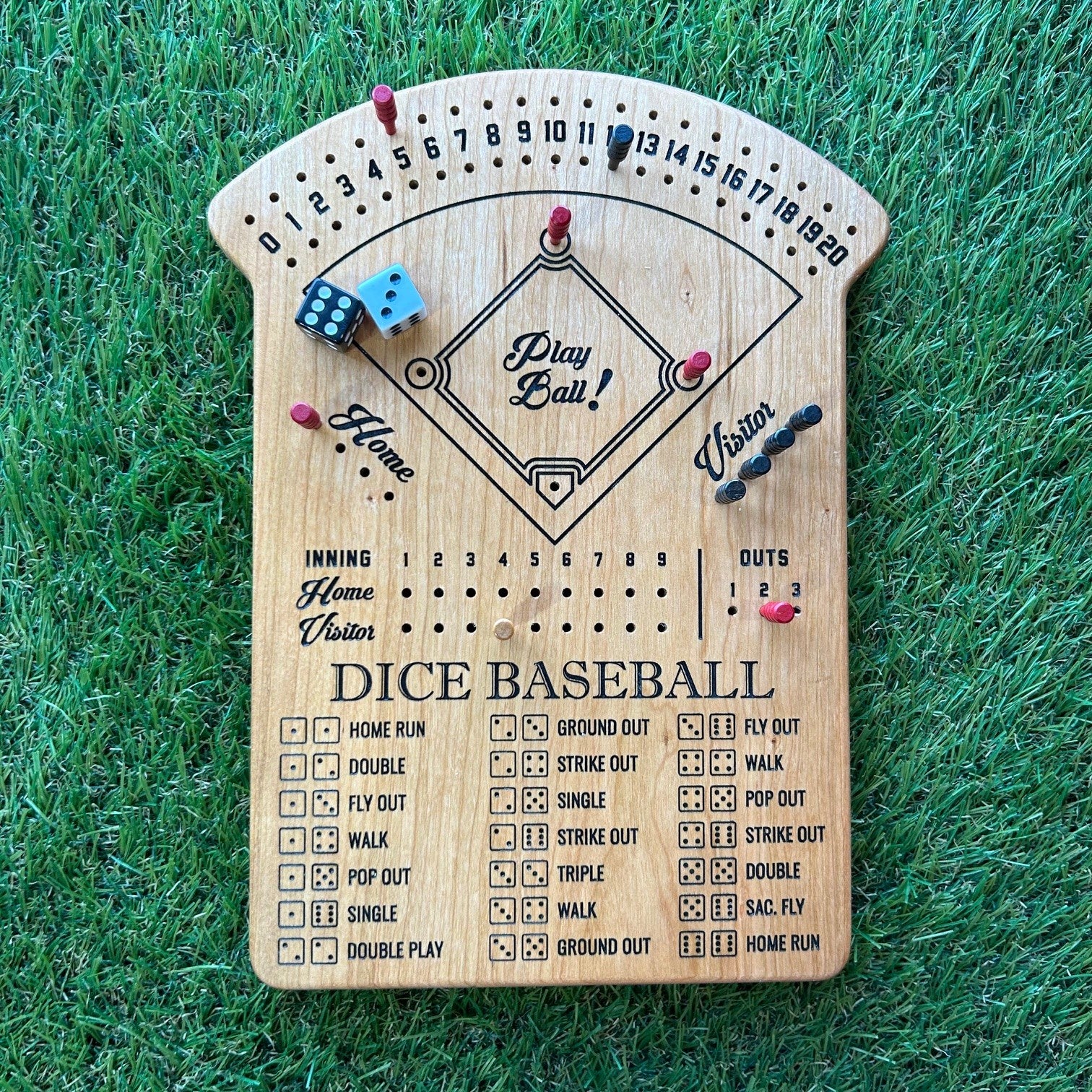 Dice Baseball Game Board