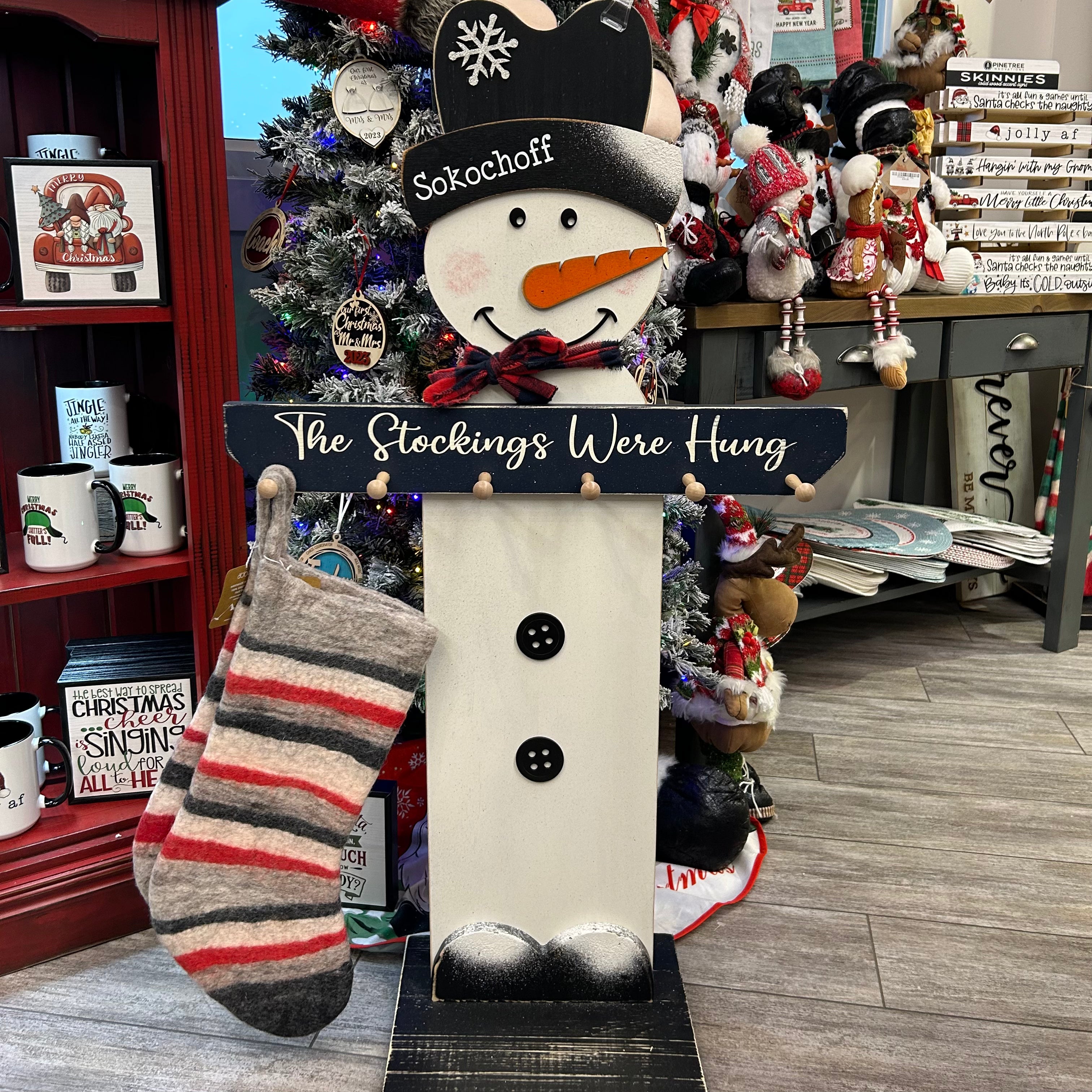 Snowman Stocking Hanger