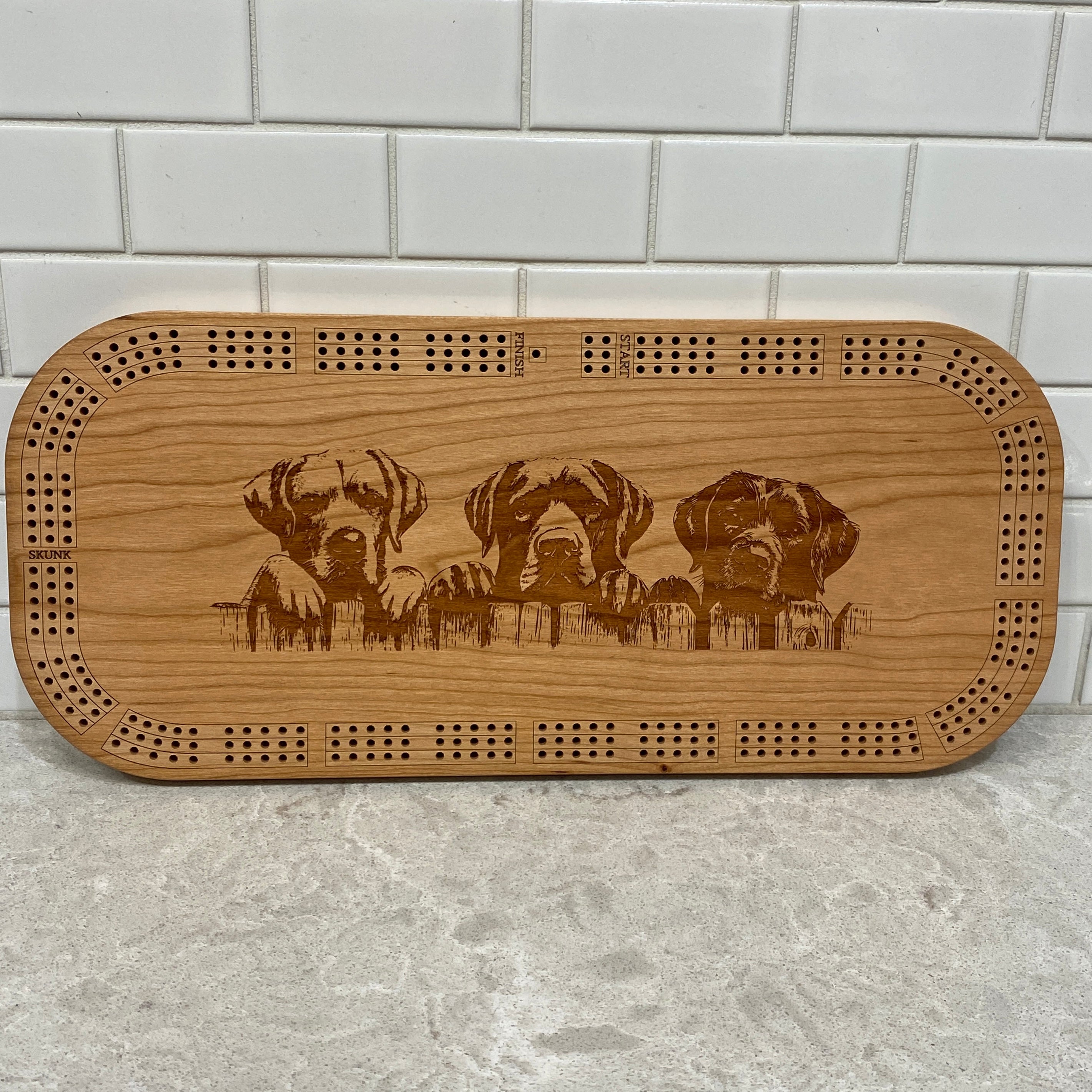 Cherry Cribbage Board