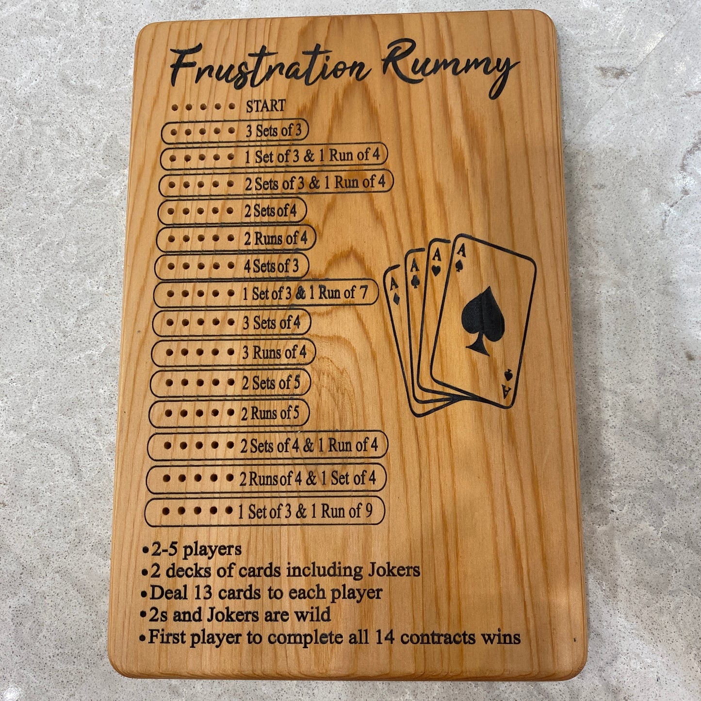 Frustration Rummy Game Board