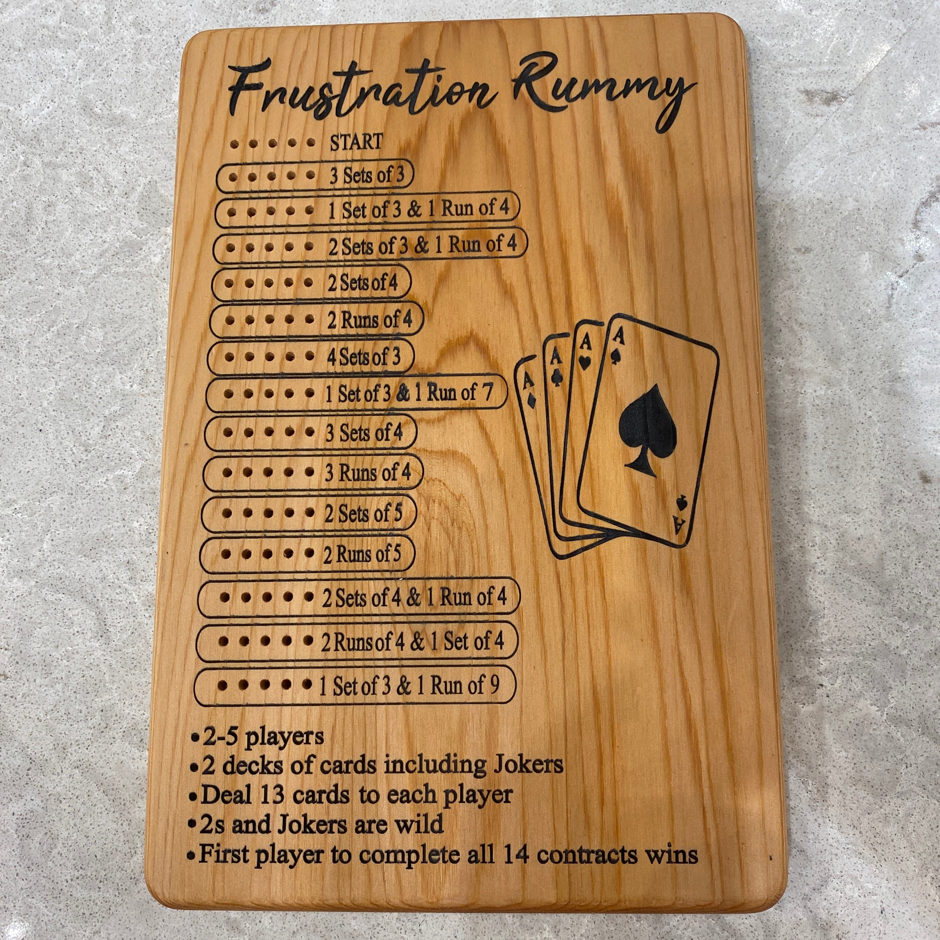 Frustration Rummy Game Board