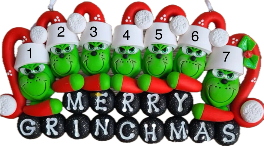 Grinch Family Ornament
