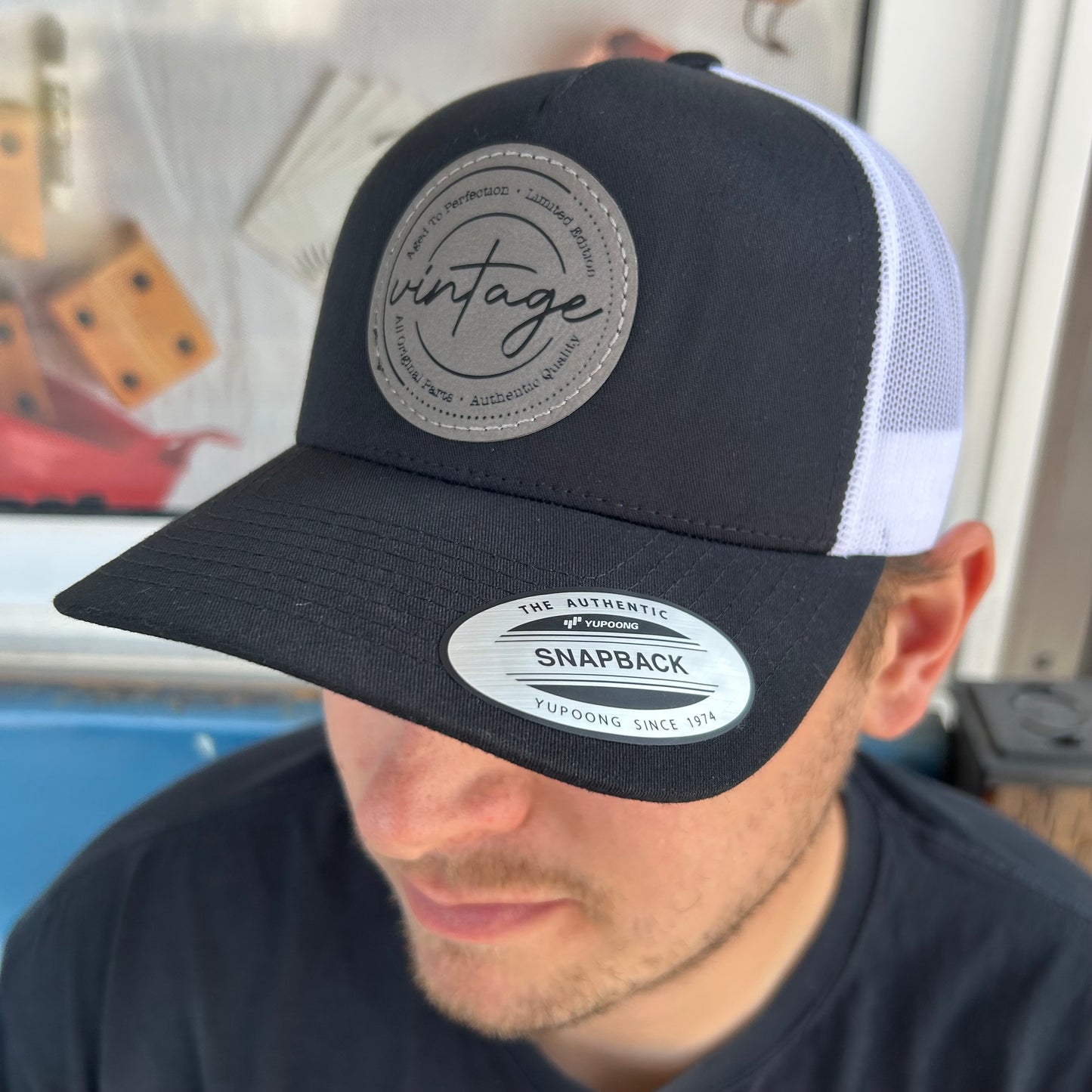 Leather Patch Hat
