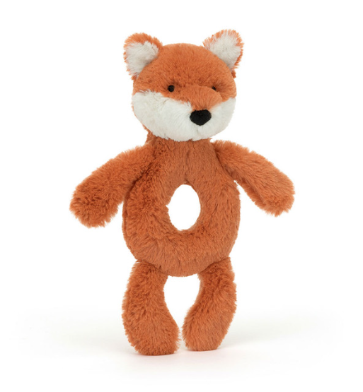 Bashful Fox Cub Ring Rattle