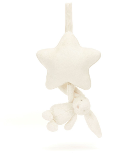 Bashful Cream Bunny Musical Pull