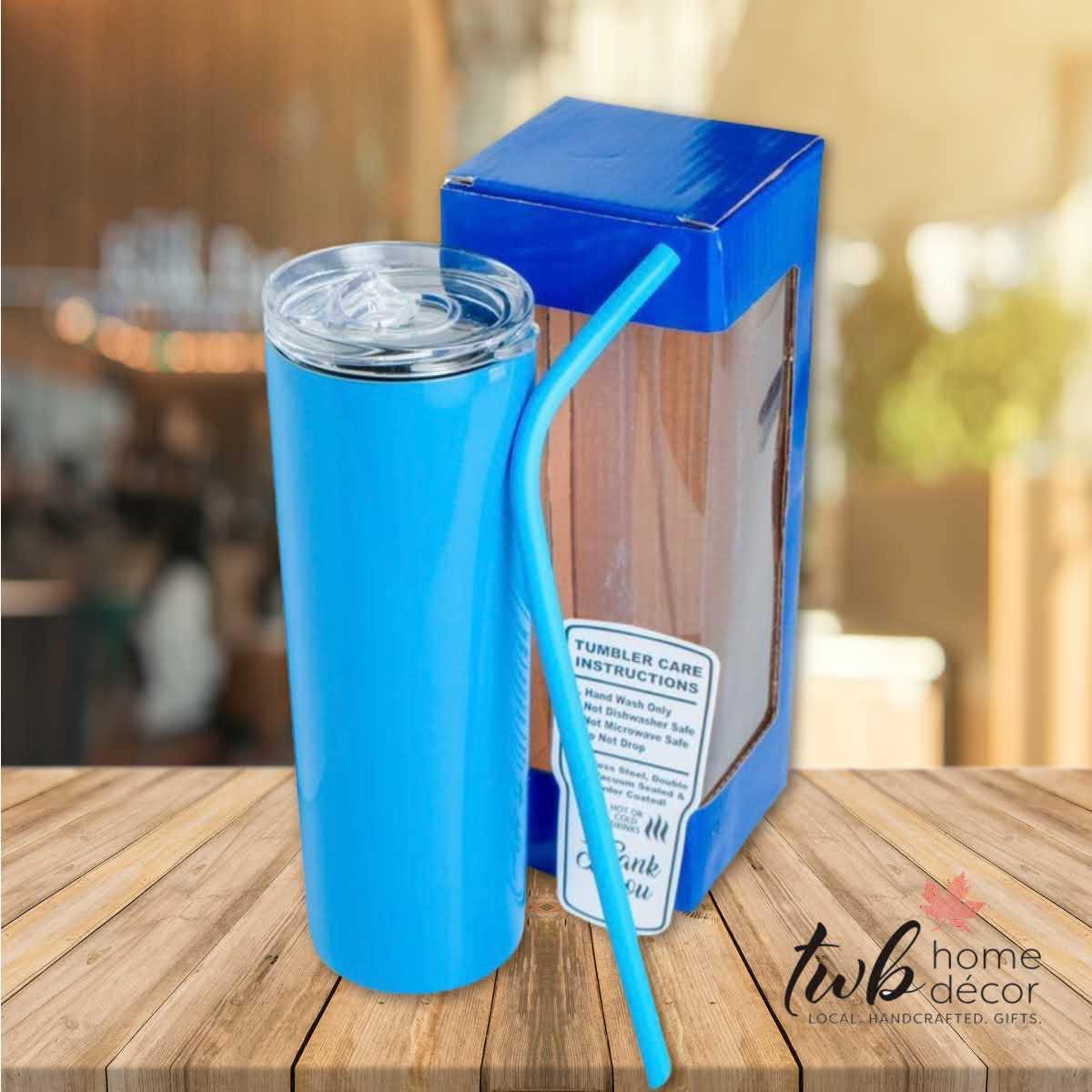 CUSTOM 20oz Skinny Thermal - slider lid/straw - TWB Home Decor