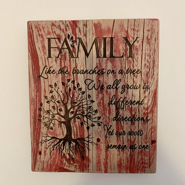 Family Reclaimed Wood Sign - TWB Home Decor