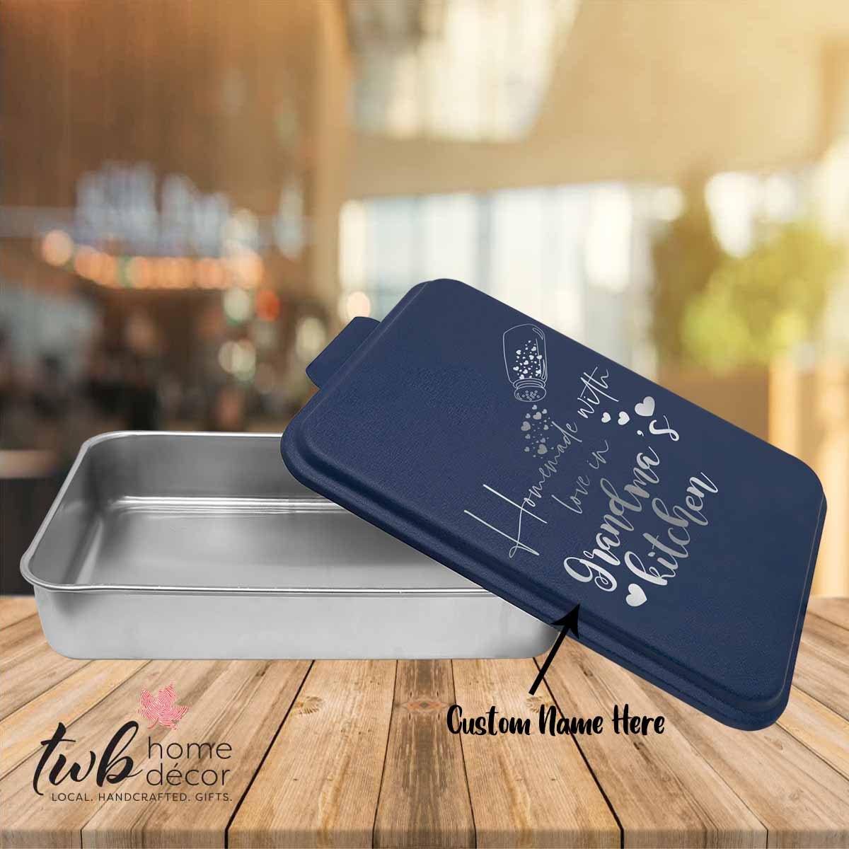 Homemade with Love Cake Pan with lid - CUSTOM - TWB Home Decor