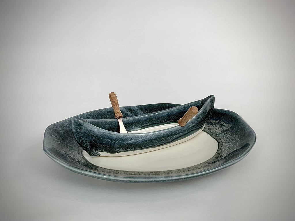 Canoe On a Lake Dip Set (2 pieces)