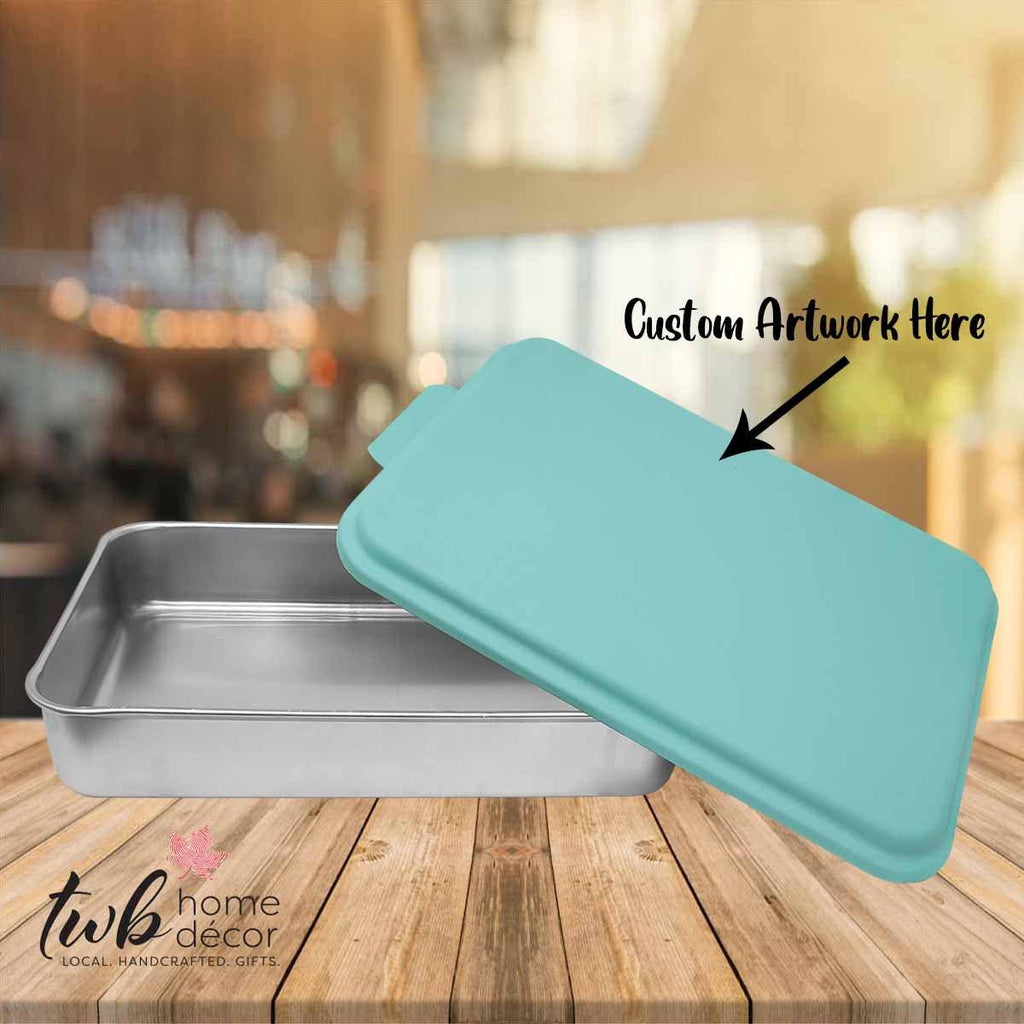 CUSTOM Design - Cake Pan with lid - TWB Home Decor