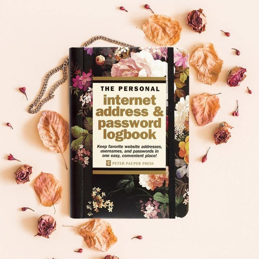 Internet Address & Password Logbook - TWB Home Decor