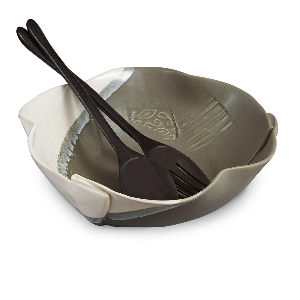 HP Large Salad Bowl (incl lg servers) - TWB Home Decor