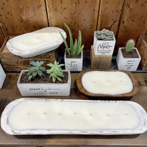 TWB 7 Wick Dough Bowl Candle - Distressed White - TWB Home Decor