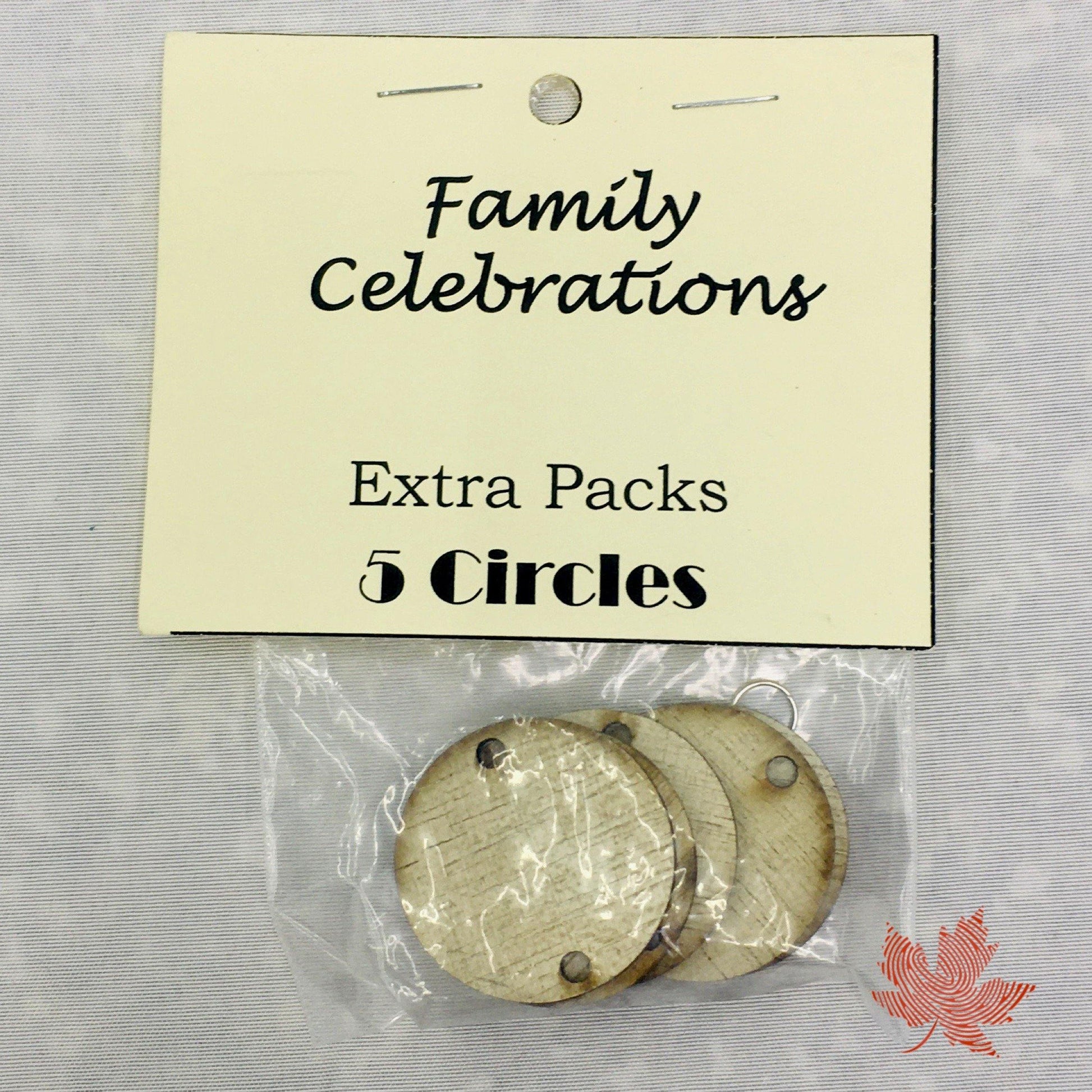 Family Celebration Extra Pack - 5 Circles - TWB Home Decor