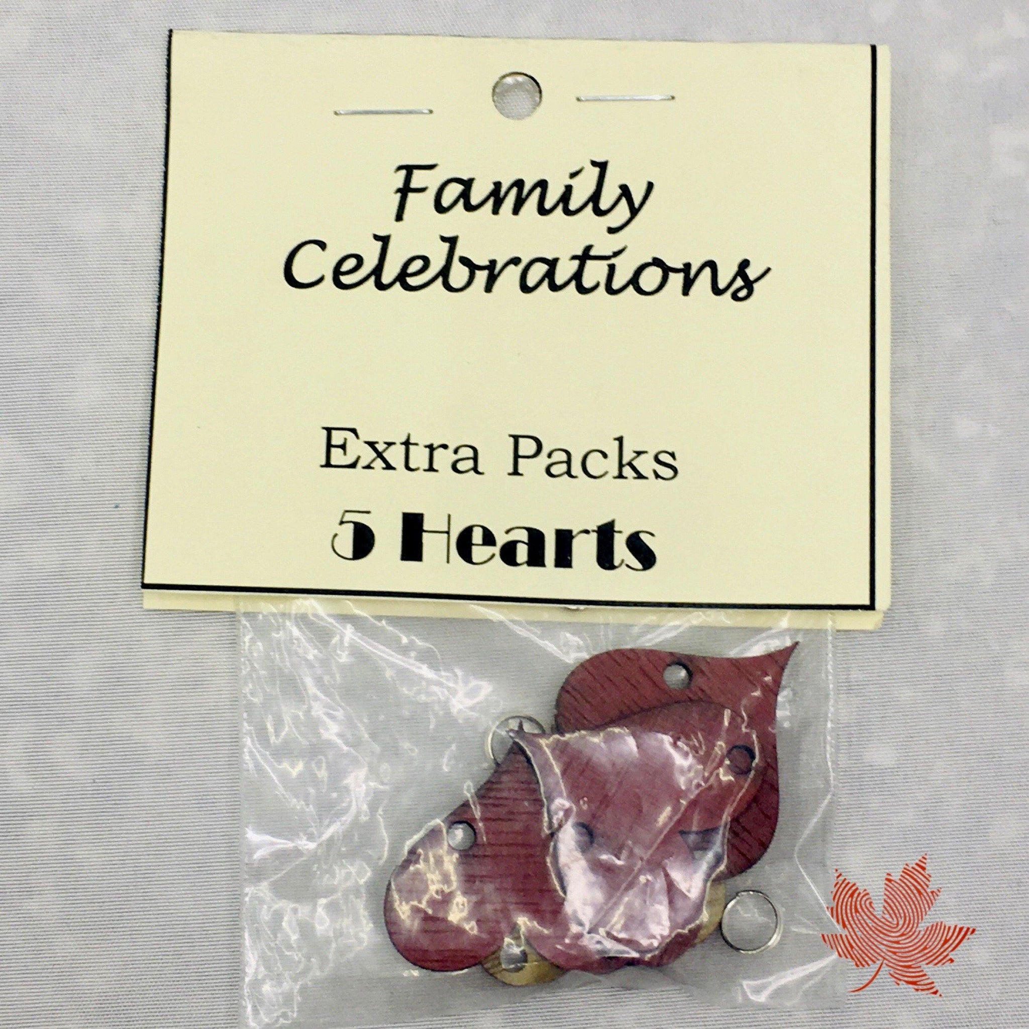 FT Family Celebration Extra Pack - 5 Hearts - TWB Home Decor