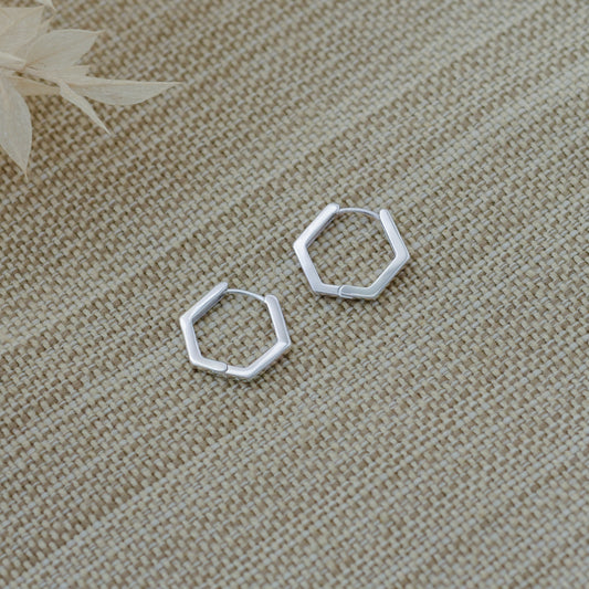 Penta Gleam Hoop Earrings