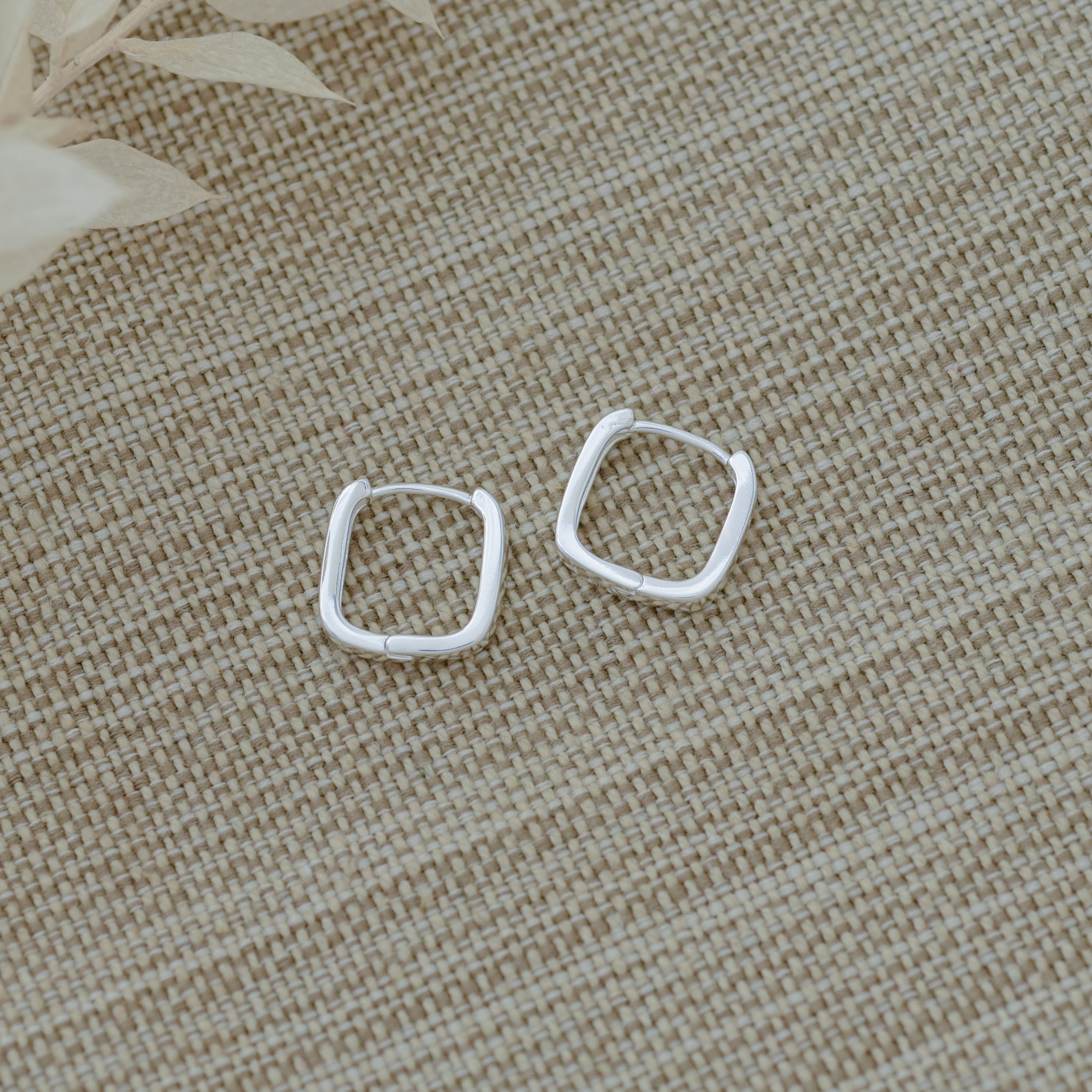 Petite Square Hoop Earrings