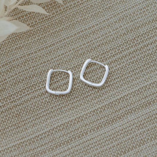 Petite Square Hoop Earrings