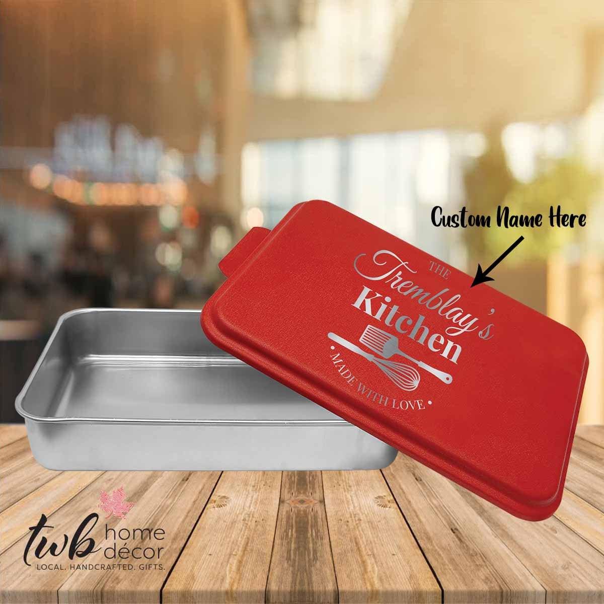 The ...'s Kitchen Cake Pan with lid - CUSTOM - TWB Home Decor