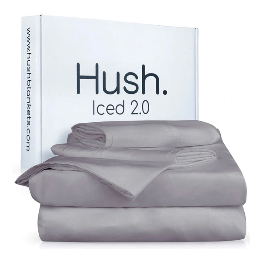 Hush Iced Sheet and Pillowcase Set (Charcoal, Twin)