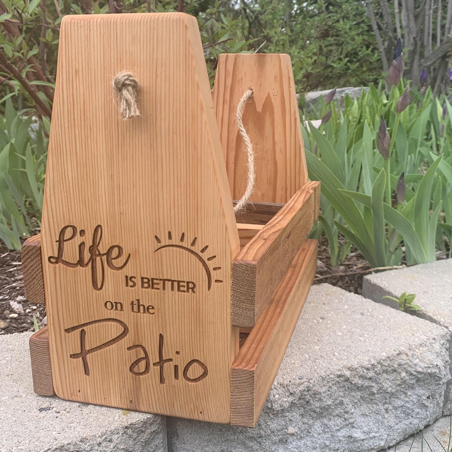 Life is Better on the Patio Drink/BBQ Caddy - TWB Home Decor