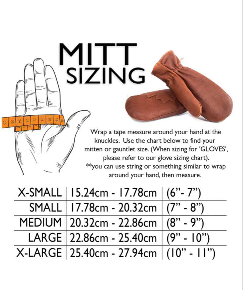 Deerskin Leather Mitts (No Cuff)